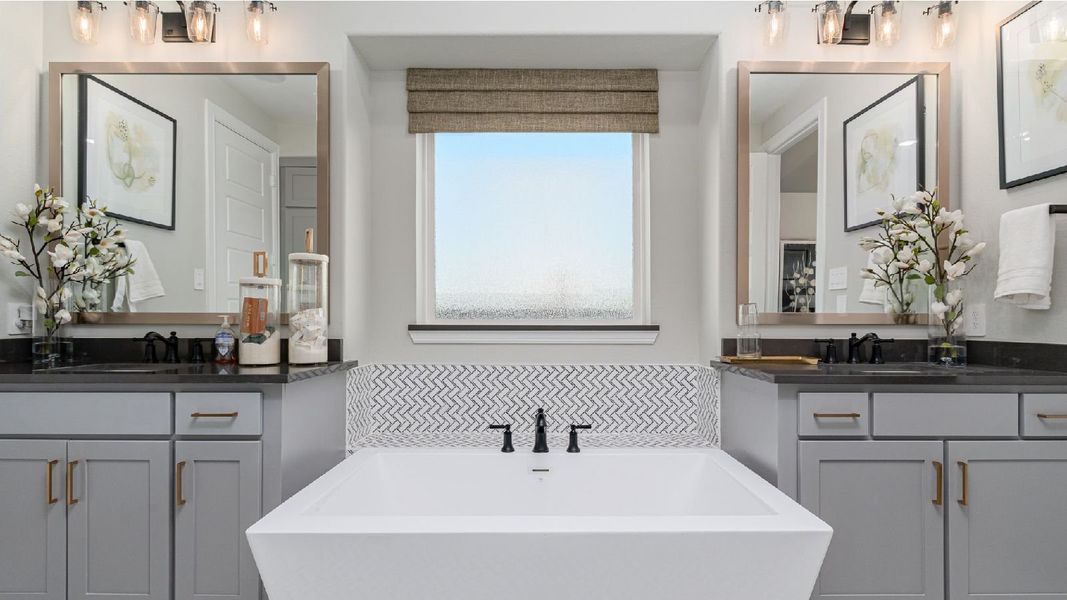 Furnished interior view inside a new home in Impression 55s, Frisco (Image 6).