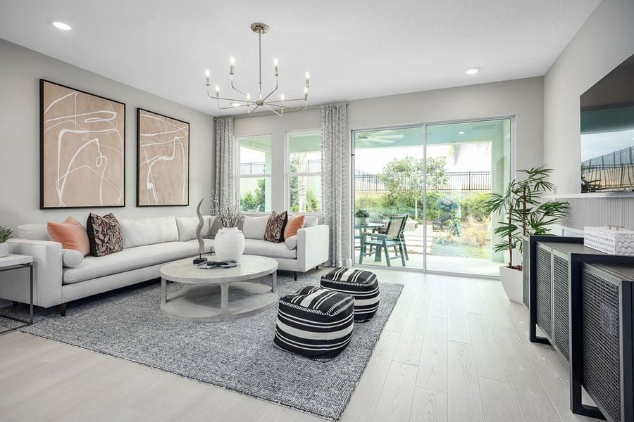 Representative furnished interior of a home built from the Maple by Risewell Homes in Cypress Bluff, Groveland (Image 4). Representative furnished interior of a home built from the Maple by Risewell Homes in Cypress Bluff, Groveland (Image 4).