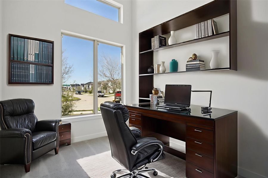 The office virtually staged so you can imagine the possibilities. The office virtually staged so you can imagine the possibilities.