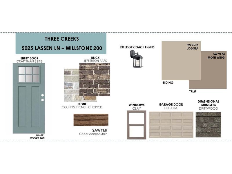 Sample of building materials used in homes in Three Creeks, Belton (Image 11).