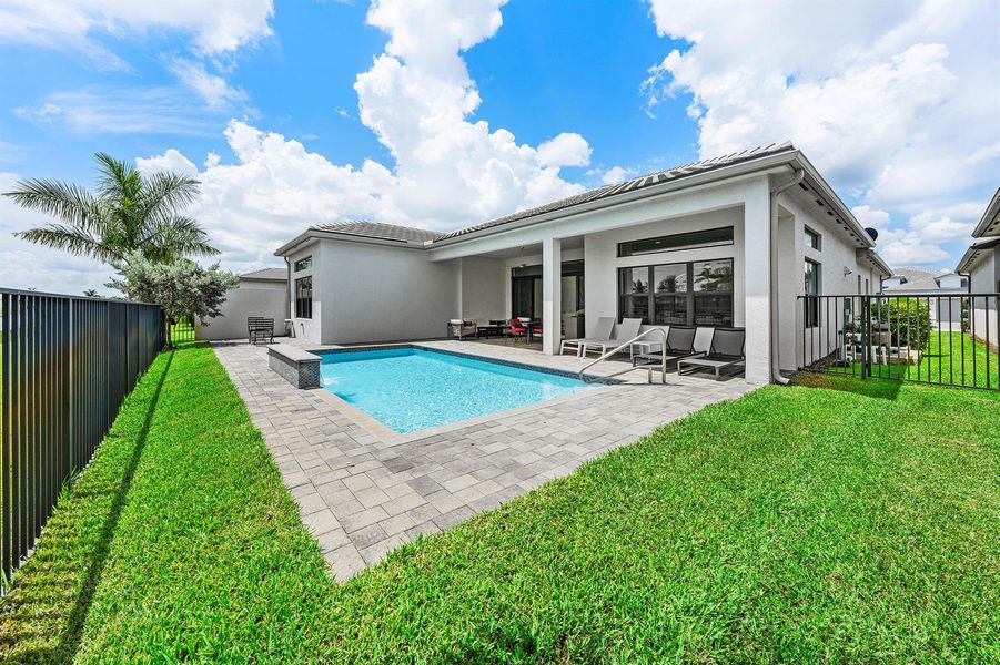 Open Patio and Pool With Waterfall Open Patio and Pool With Waterfall