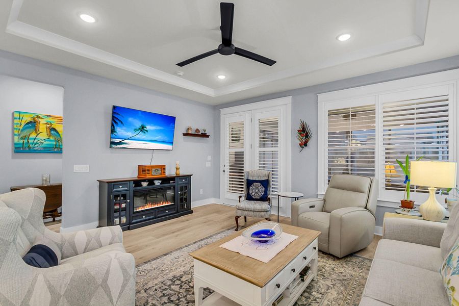 Furnished interior view inside a new home in K. Hovnanian's® Four Seasons at Lakes of Cane Bay, Summerville (Image 17).