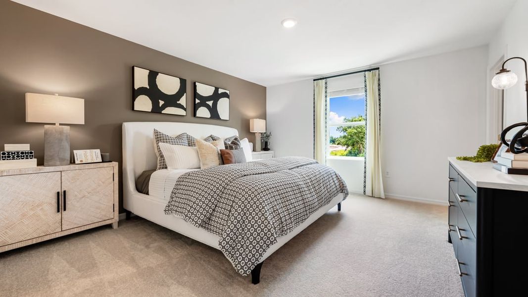 Furnished interior view inside a new home in The Towns at Firethorn, Parrish (Image 4).
