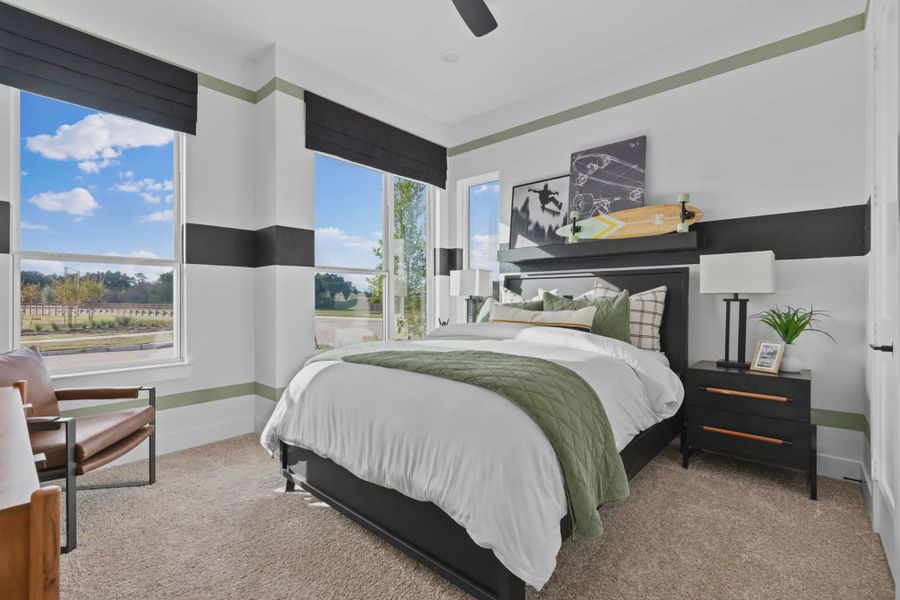 Representative furnished interior of a home built from the Lauren by Chesmar Homes in Wood Leaf Reserve, Tomball (Image 10).