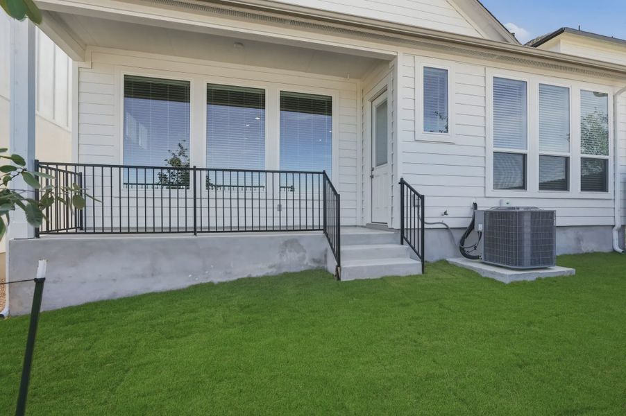 Representative exterior details of a home built from the Delos by Chesmar Homes in Prominence Urban, San Antonio (Image 3).