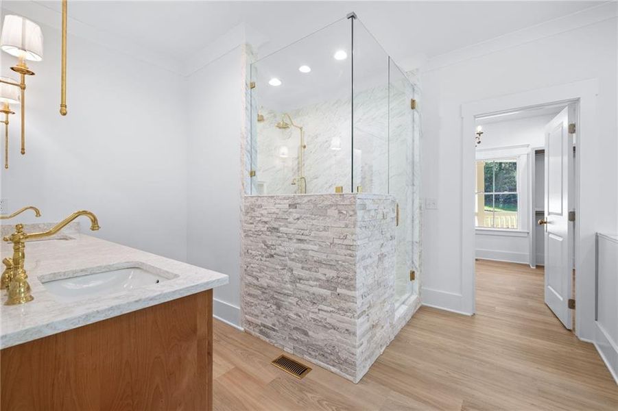 Furnished interior view inside a new home in , Flowery Branch (Image 36).