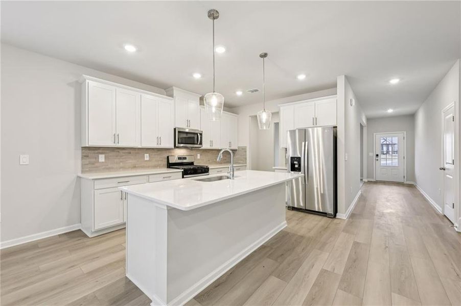 Furnished interior view inside a new home in Parkside at Grayson, Grayson (Image 14).