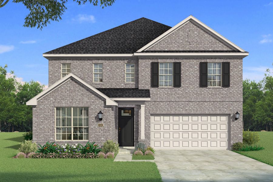 Representative exterior photo of a completed home built from the Mirabel by Mattamy Homes in Sutton Fields, Celina, TX (Image 15).