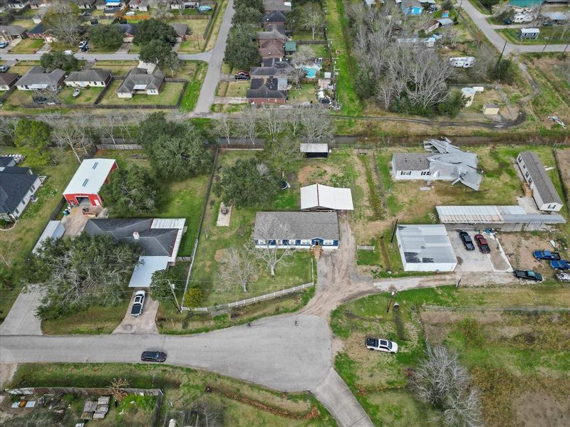 aerial view of property