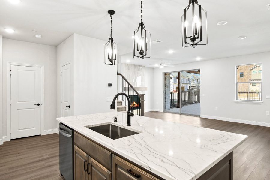 Furnished interior view inside a new home in The Tribute, The Colony (Image 12).