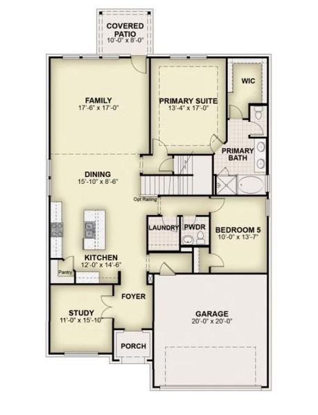 2D floor plan layout of this home in Creekside, Royse City, TX (Image 6). 2D floor plan layout of this home in Creekside, Royse City, TX (Image 6).