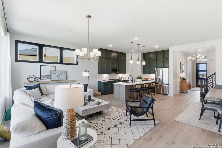 Furnished interior view inside a new home in Prominence, San Antonio (Image 33).