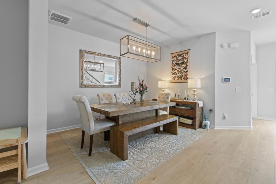 Furnished interior view inside a new home in Sweetgrass at Summers Corner, Summerville (Image 6).
