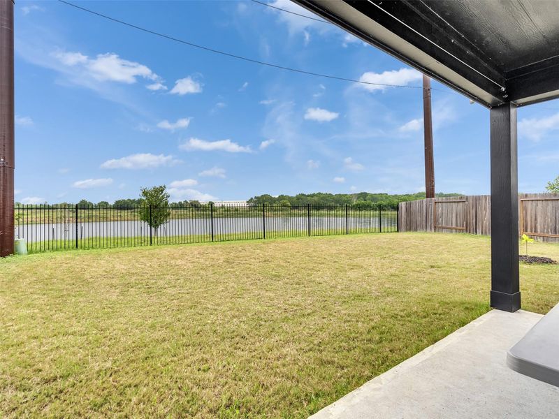 spacious covered patio