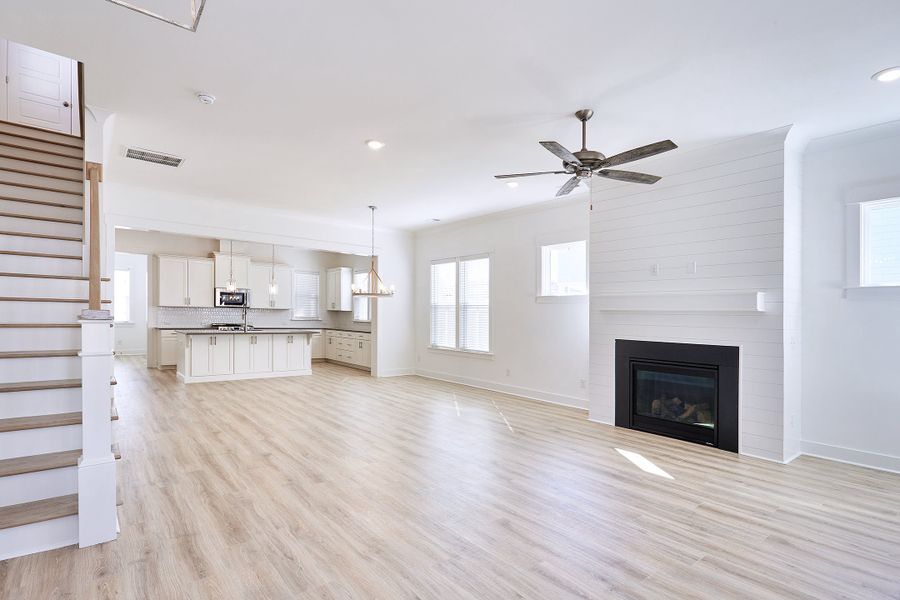 Representative unfurnished interior of a home built from the Bluffton by Homes by Dickerson in Nexton, Summerville (Image 10). Representative unfurnished interior of a home built from the Bluffton by Homes by Dickerson in Nexton, Summerville (Image 10).