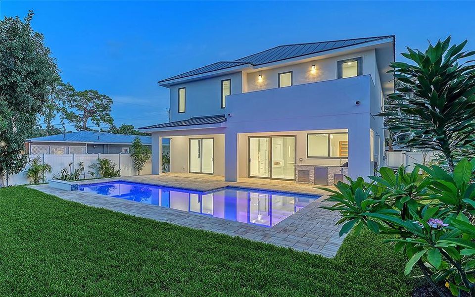 Exterior details and patio area of a home in , Sarasota (Image 29).