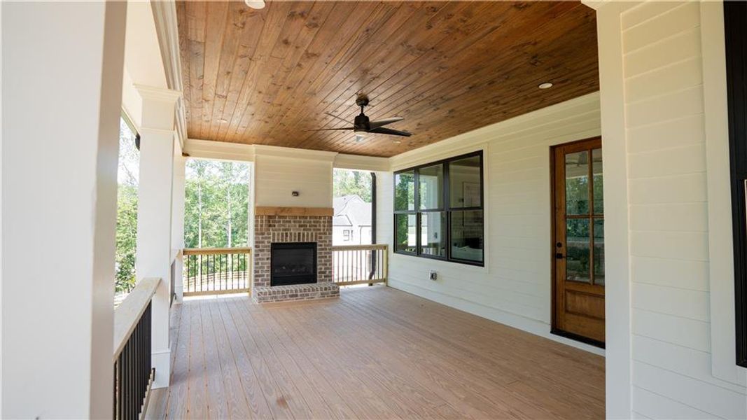 Exterior details and patio area of a home in , Woodstock (Image 37).