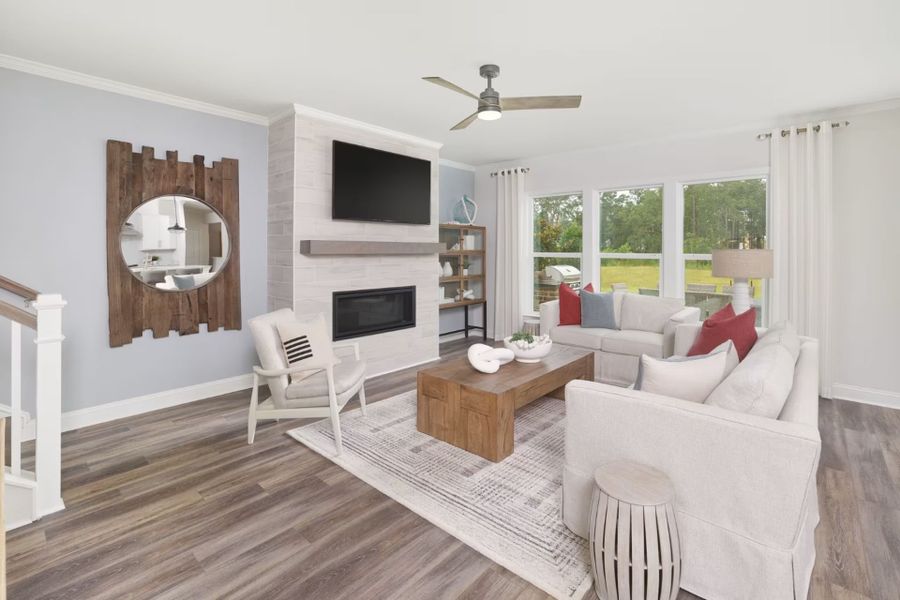 Representative furnished interior of a home built from the Woodward by Pulte Homes in Indigo Bay, Myrtle Beach (Image 15).