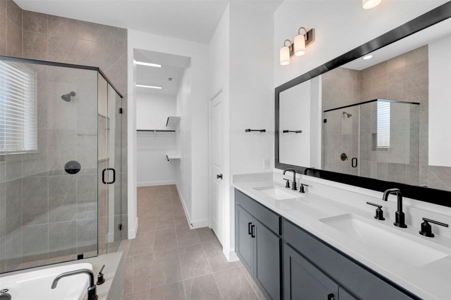 Furnished interior view inside a new home in Prairieland Village - Grove Collection, Cypress (Image 10).