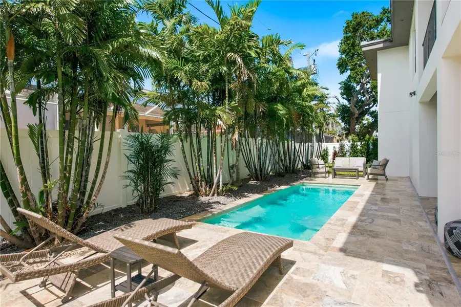 Exterior details and patio area of a home in , Belleair Beach (Image 38).