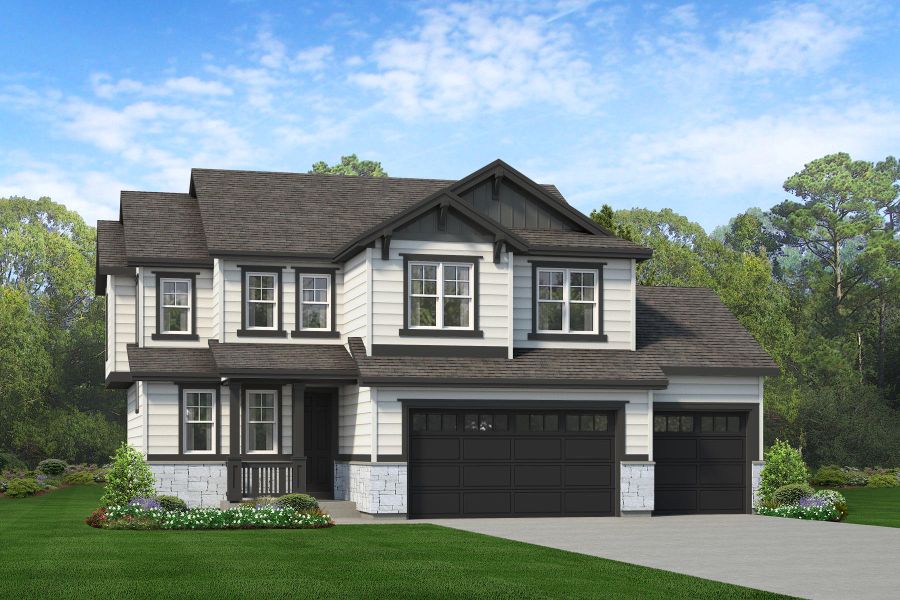 Representative exterior photo of a completed home built from the Keystone II by Risewell Homes in Cherry Meadows, Brighton, CO (Image 2). Representative exterior photo of a completed home built from the Keystone II by Risewell Homes in Cherry Meadows, Brighton, CO (Image 2).