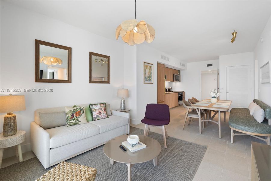 Furnished interior view inside a new home in , Miami (Image 12).