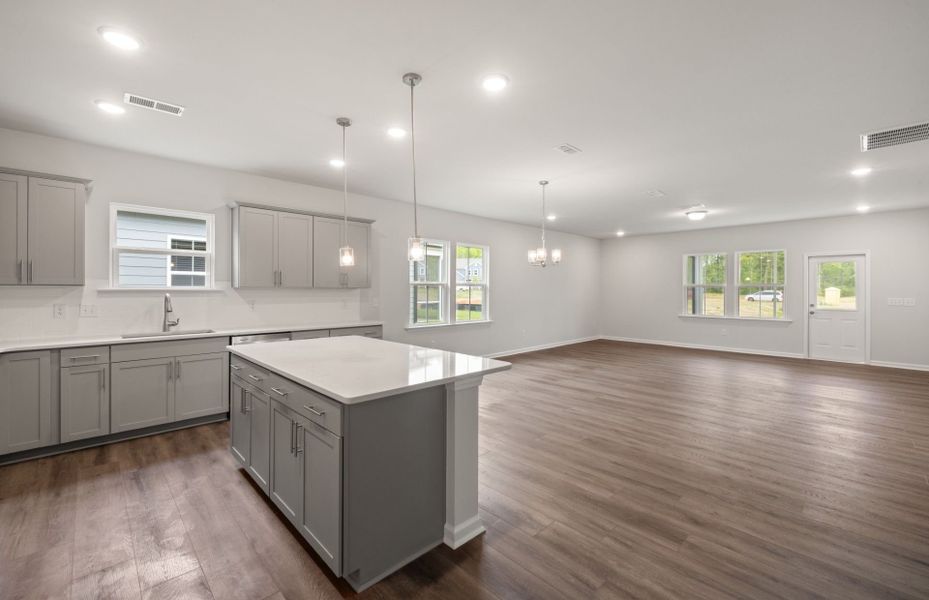 Kitchen with large Island