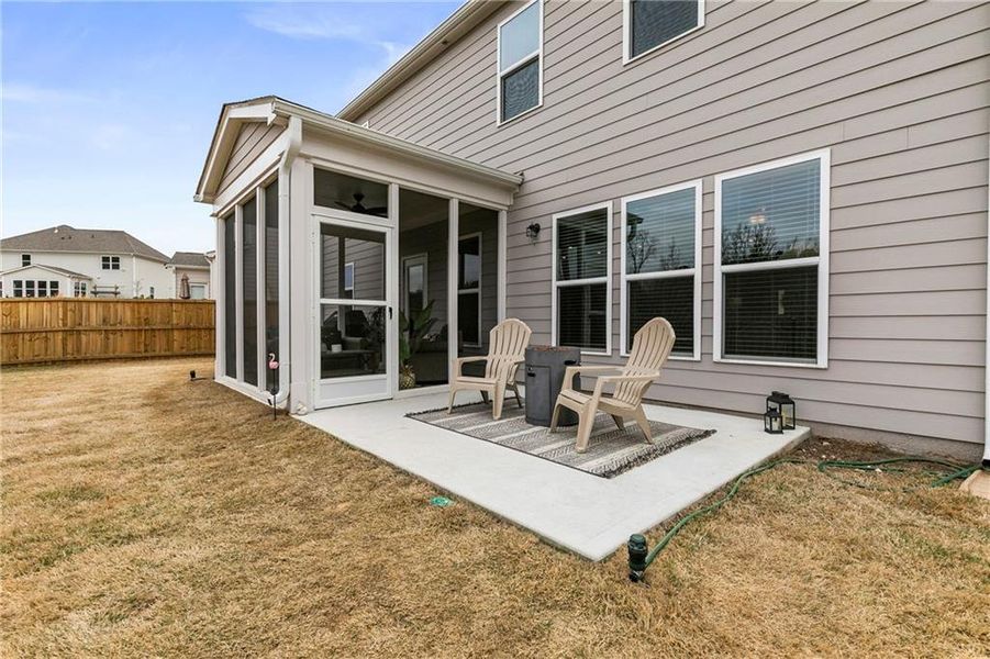Exterior details and patio area of a home in , Hoschton (Image 3). Exterior details and patio area of a home in , Hoschton (Image 3).