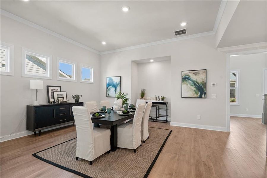 Furnished interior view inside a new home in Promenade at Sawnee Village, Cumming (Image 10).