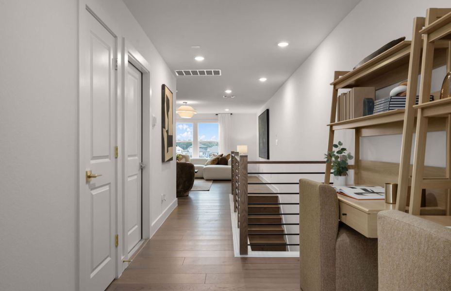 Representative furnished interior of a home built from the Renown by Del Webb in Del Webb Austin at Lost Pines, Bastrop (Image 18). Representative furnished interior of a home built from the Renown by Del Webb in Del Webb Austin at Lost Pines, Bastrop (Image 18).