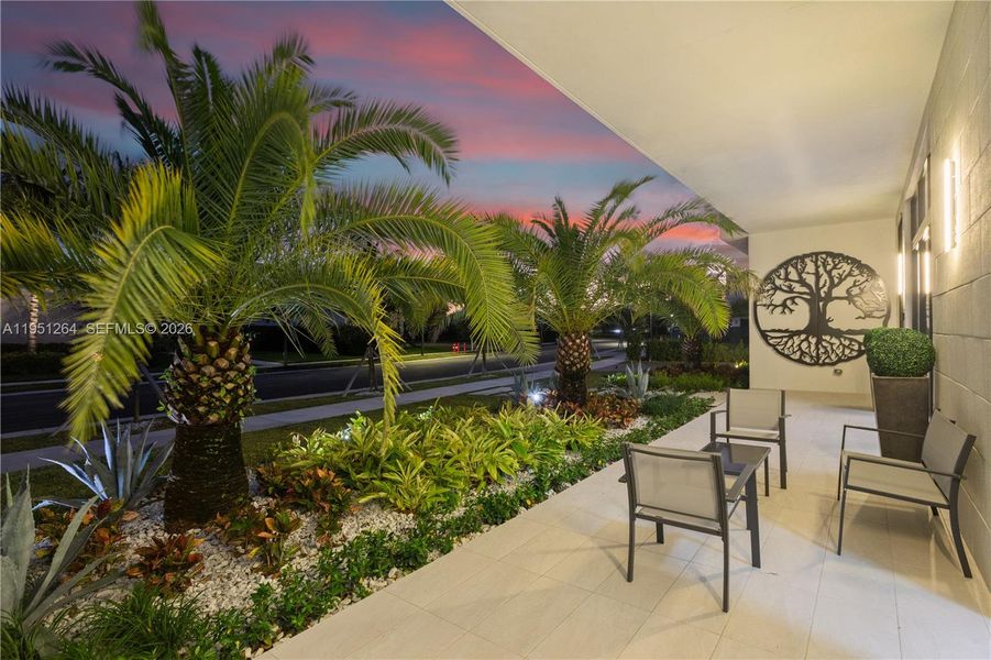Exterior details and patio area of a home in , Weston (Image 44).