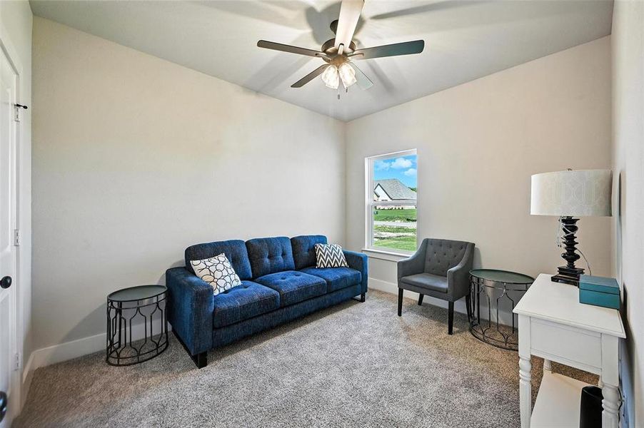 Furnished interior view inside a new home in Silver Sage Farm, Weatherford (Image 27). Furnished interior view inside a new home in Silver Sage Farm, Weatherford (Image 27).