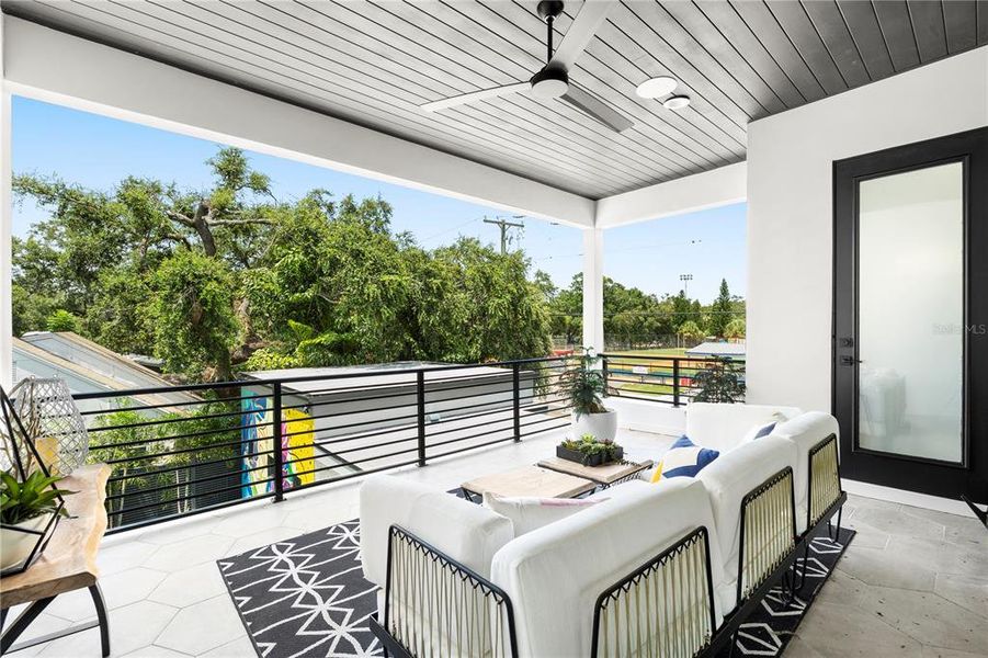 Exterior details and patio area of a home in , Tampa (Image 25).
