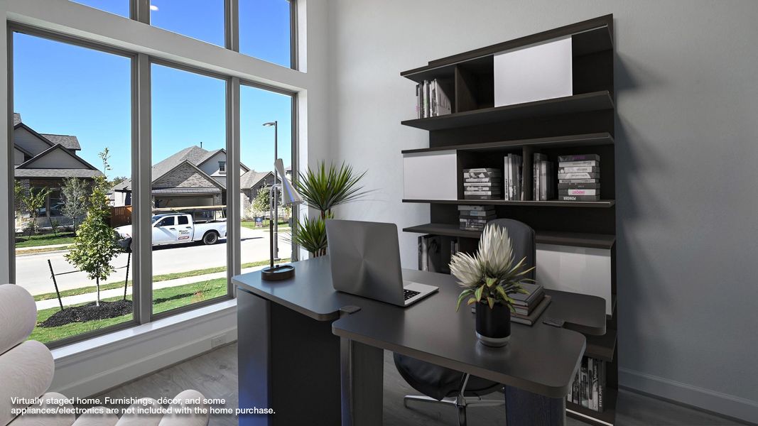 Furnished interior view inside a new home in 6 Creeks 50', Kyle (Image 8).