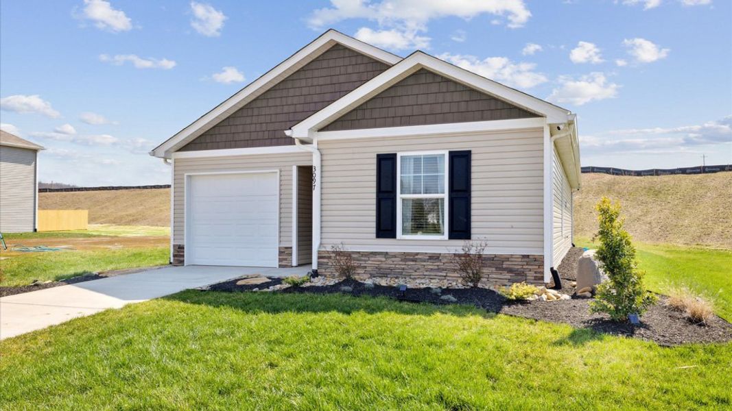 Representative exterior photo of a completed home built from the Sullivan by D.R. Horton in Johnson Farms, Greeneville, TN (Image 19).