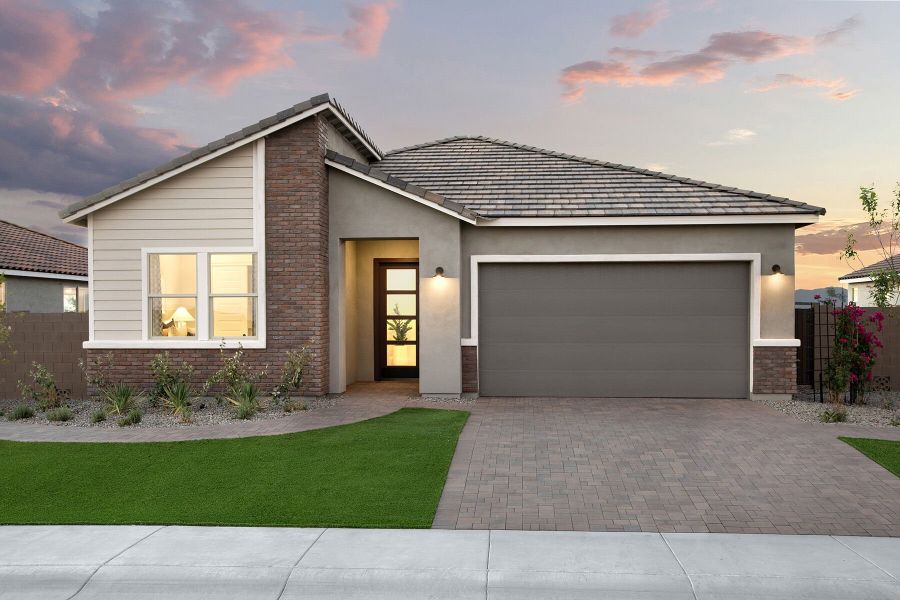 Representative exterior photo of a completed home built from the Aqua by Mattamy Homes in Rosewood Heights, San Tan Valley, AZ (Image 23).