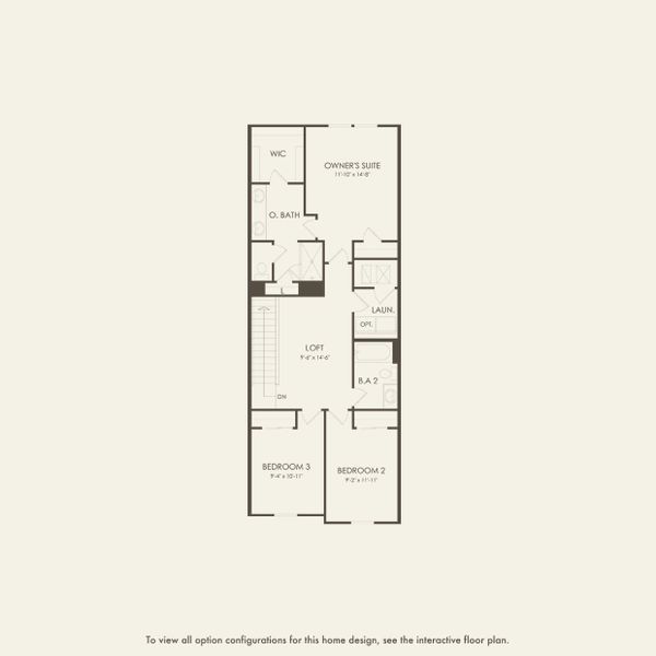 2D floor plan layout for the Lumen by Pulte Homes in Somerset Lakes, Orlando, FL (Image 4).