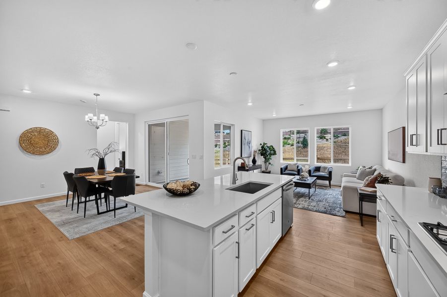 Furnished interior view inside a new home in Trailstone, Arvada (Image 7).