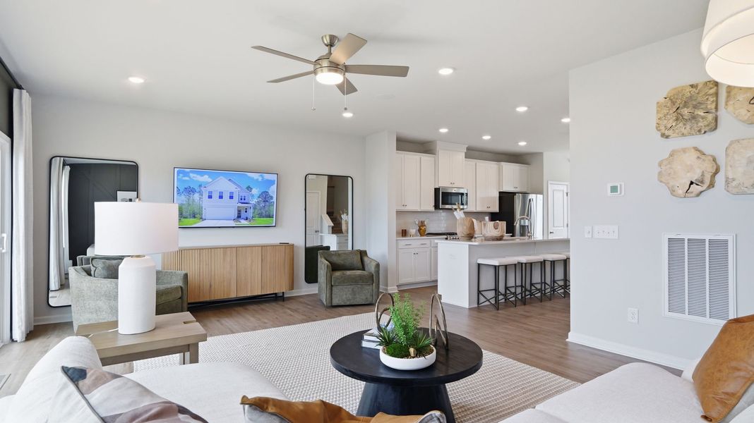 Furnished interior view inside a new home in Fallbrook Townhomes, Indian Trail (Image 10). Furnished interior view inside a new home in Fallbrook Townhomes, Indian Trail (Image 10).