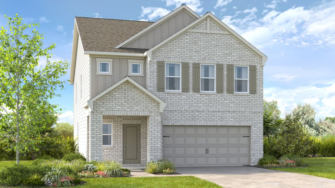 Representative exterior photo of a completed home built from the Denton by Taylor Morrison in Heritage River, Euharlee, GA (Image 18).