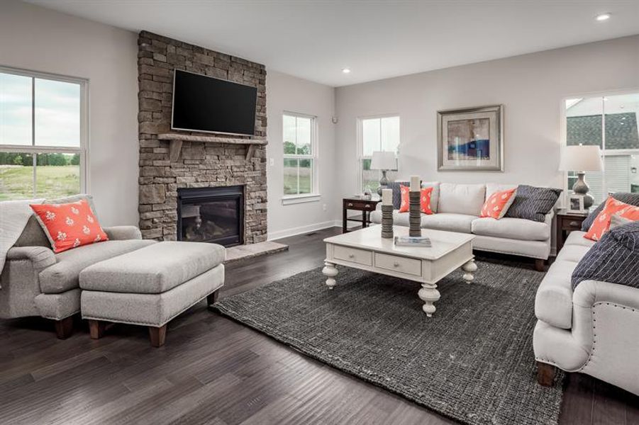 Representative furnished interior of a home built from the York by Ryan Homes in Windsor Estates, Walhalla (Image 7).