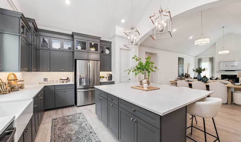 Kitchen with spacious central island Kitchen with spacious central island