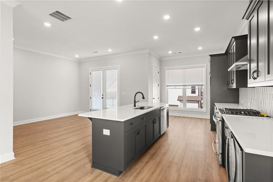 Welcome to this stunning new construction, designed with modern living in mind. This home boasts a spacious, open-concept floor plan that is perfect for both entertaining and everyday comfort. At the heart of the home is a large, chef-inspired kitchen fe