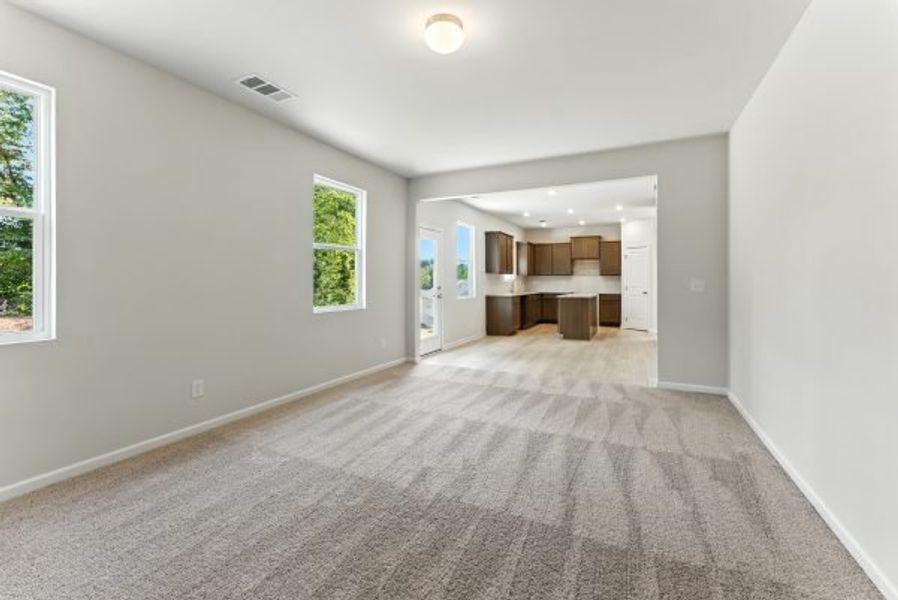Representative unfurnished interior of a home built from the Brentwood by Piedmont Residential in Falls Creek, Flowery Branch (Image 21).