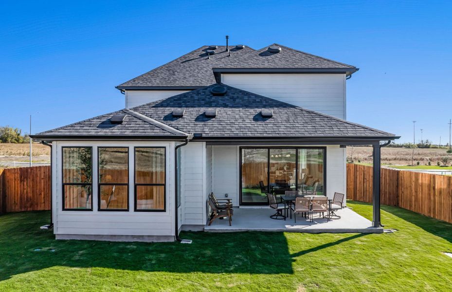 Representative exterior photo of a completed home built from the Sanford by Pulte Homes in Kuempel Farms, Pflugerville, TX (Image 36).