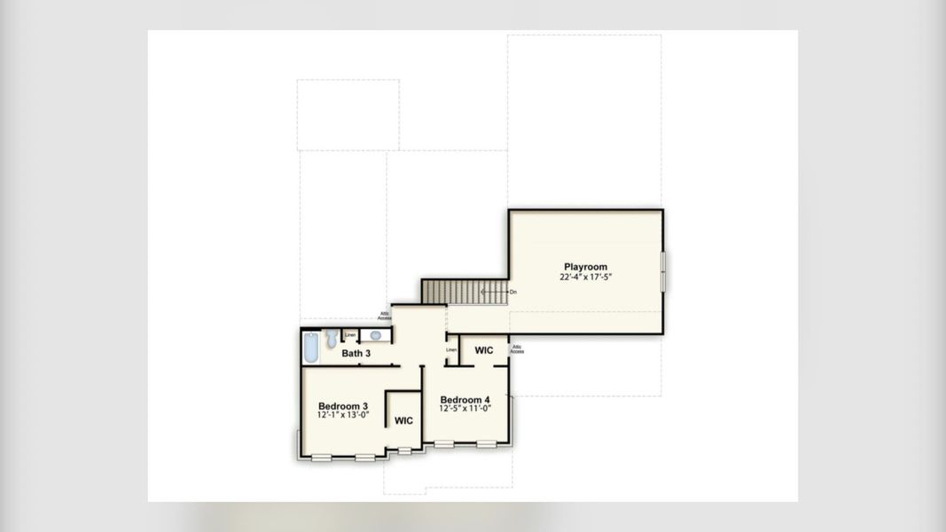 2D floor plan layout of this home in Lockwood, Collierville, TN (Image 3).