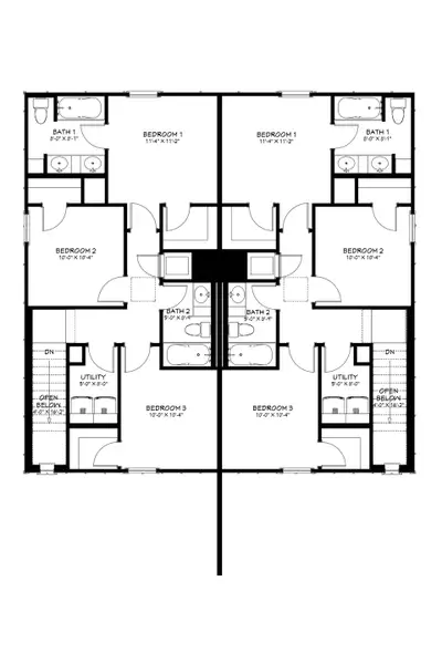 2D floor plan layout for the The Houston by Flintrock Builder in Tejas Pointe, Harker Heights, TX (Image 4). 2D floor plan layout for the The Houston by Flintrock Builder in Tejas Pointe, Harker Heights, TX (Image 4).