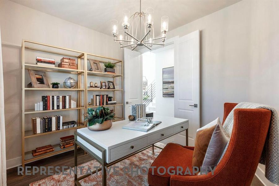 Furnished interior view inside a new home in Aster Park, McKinney (Image 22).