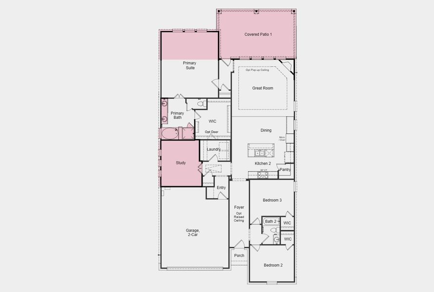 2D floor plan layout of this home in South Oak 50s, Lakewood Village, TX (Image 3). 2D floor plan layout of this home in South Oak 50s, Lakewood Village, TX (Image 3).