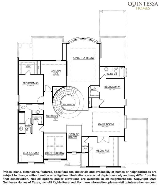Artist Rendering of 2nd Floor Plan.
